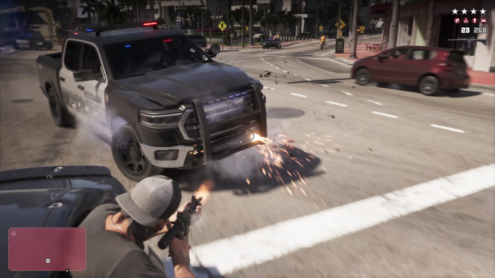 Розыск и криминальный профиль — GTA 6, Полиция атакует, звёзды розыска