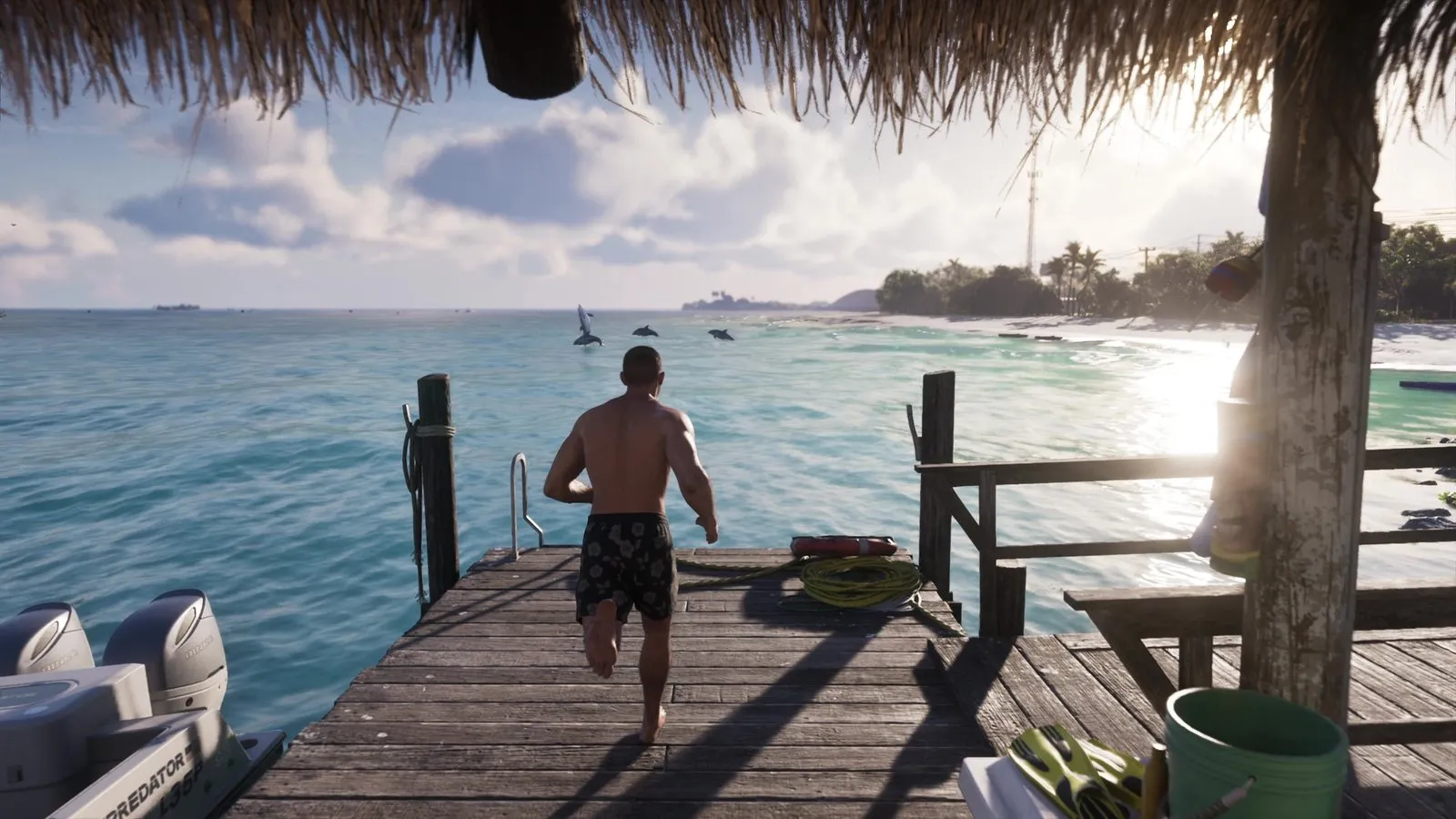 Прыжок с пирса — GTA 6, Разбег по пирсу